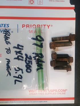 6022266 Dodge Truck 5.9l Automatic Transmission Flexplate Bolts Fits 1994-2000 Ram 2500 3500