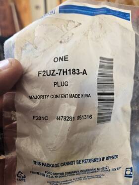 Ford F2uz-7h183-a Oem New Genuine Transmission Plug Nos F2uz7h183a Free Ship