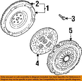 F53e6375af Ford Used Clutch Flywheel Fits 1999 Contour Mt 6-155 2.5l Exc. Svt Grade A