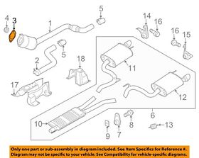 Br3z5b266a Ford Oem 11-16 Mustang 5.0l-v8 Exhaust-catalytic Converter Gasket