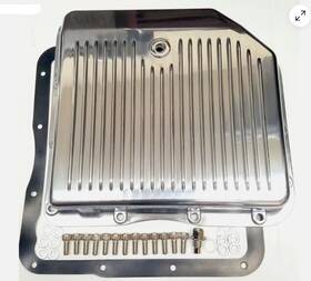 8491-pol Gearhead Gm Turbo 350 Th350 Polished Aluminum Transmission Pan Kit Finned Chevy Display
