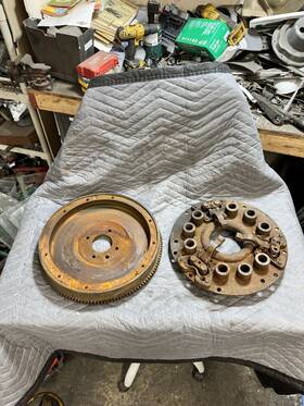 837243 Gm 1936 36 Chevy Chevrolet 207 Original Flywheel And Pressure Plate 133 Tooth