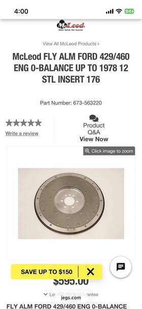 673-563220 Mcleod Fly Alm Ford 429/460 Eng 0-balance Up To 1978 12 Stl Insert 176