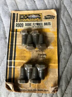 R909 Rocket Vintage Flywheel Bolts Mopar 64-71 Hemi Nos
