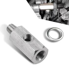 Yum13016 Yumfugu 1 Pc Car Oil Pressure Sensor Connector 1.96 Inch X 0.74 1/8 Npt Silver