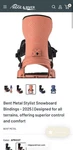 Bent Metal Stylist Snowboard Bindings Apricot Sm/md 2025 Drive Plate Medium Flex. Fixed Price $180.00.