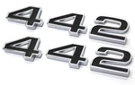 New 1968 "442" Front Fender Emblem Pair / For Olds Cutlass Hurst Side Badge Trim. Fixed Price $137.99.