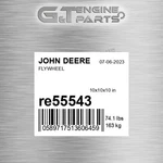 RE55543 Flywheel Fits John Deere (surplus Open Box). Fixed Price $2358.65.