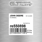 RE550898 Flywheel Fits John Deere (surplus Open Box). Fixed Price $255.54.