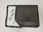 Pontiac Turbo Black Aluminum Finned Transmission Pan TH350 Bolts & Gasket. Fixed Price $66.00.