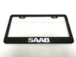 Saab Black Metal License Plate Frame Included 2 Free Screw Caps And. Fixed Price $14.99.