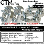 4X 1" Thick 5X110 To 5X100 Wheel Spacer Adapters Fit Chevy/saturn/pontiac/more. Fixed Price $90.16.