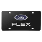 Ford Flex Double 3D Logo Black Stainless Steel License Plate, Made Usa. Fixed Price $58.99.