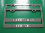 (2) Brand New "lincoln" Stainless Steel Chrome License Plate Frame W/s.caps (sb). Fixed Price $24.71.
