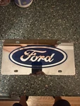 Ford Metal Mirror Plate Auto Tag Fits Any Authentic Licensed. Fixed Price $25.00.