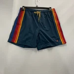 Aviator Nation 5 Stripe Flex Short Men's Size 29 Deep Ocean. Fixed Price $126.00.