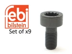 Set 9 Flywheel Bolts - Crankshaft For Porsche Febi. Fixed Price $35.00.