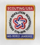 1776-1976 American Revolution Bicentennial 14TH World Jamboree Yel Bdr. ND-3208. Fixed Price $9.95.