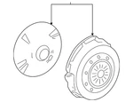 Genuine Ford Clutch Pressure Plate And Disc Set FR3Z-7B546-F. Fixed Price $587.50.