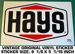 Hays Clutches-discs Flywheels Vintage Original Decal Sticker-drag Racing-scca. Fixed Price $7.91.