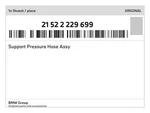 Genuine Bmw Support Pressure Hose Assy 21-52-2-229-699 New. Fixed Price $11.98.