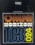 1980 Plymouth Horizon TC3 Dodge Omni 024 Shop Repair Service Manual Original. Fixed Price $22.46.